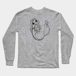 Mermaid Sketches Series: Mermaid Diva Long Sleeve T-Shirt